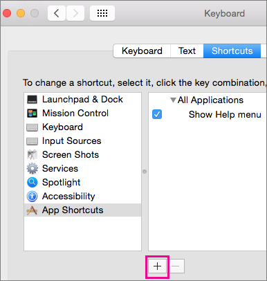 create a hot key to insert text in office for mac